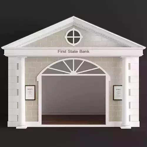 Children playhouse First state Bank for kids 3D model