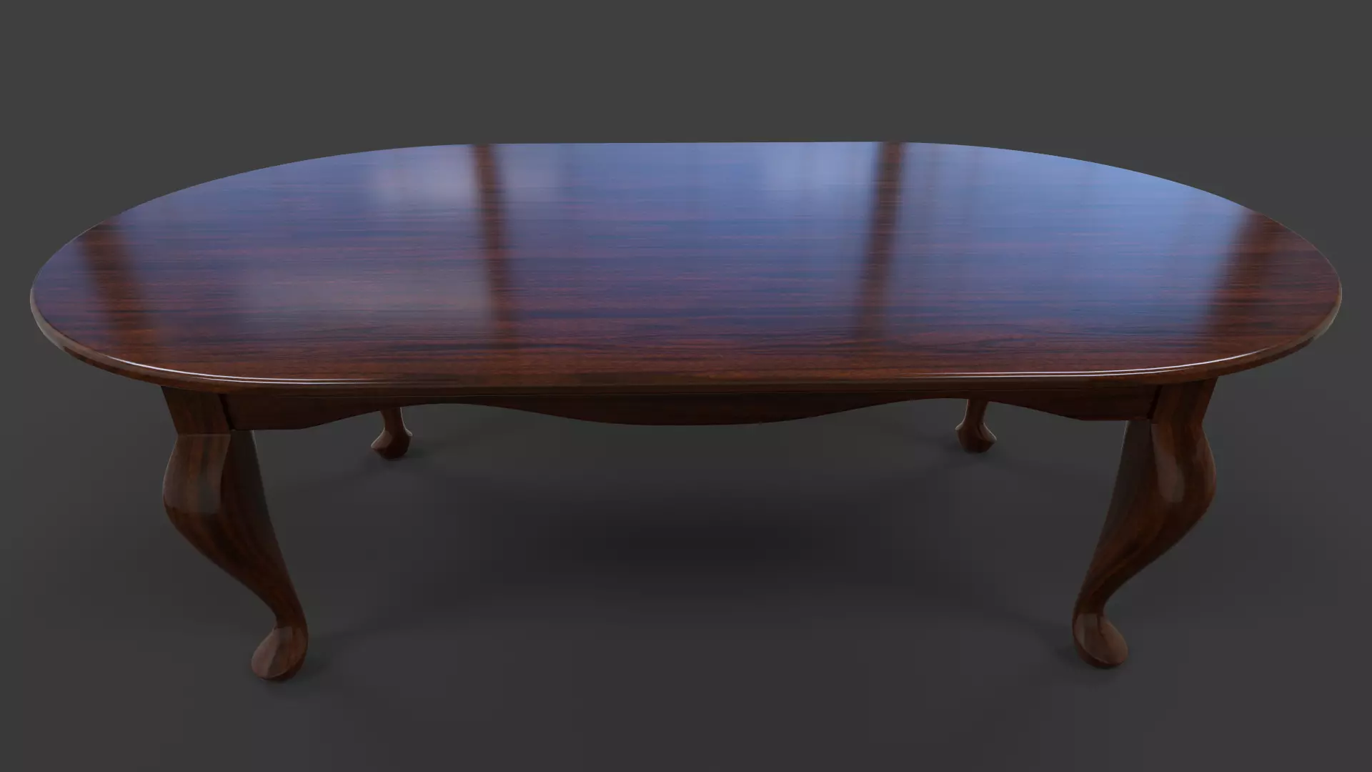 Oval Cofee Table - High Poly 3D model_0