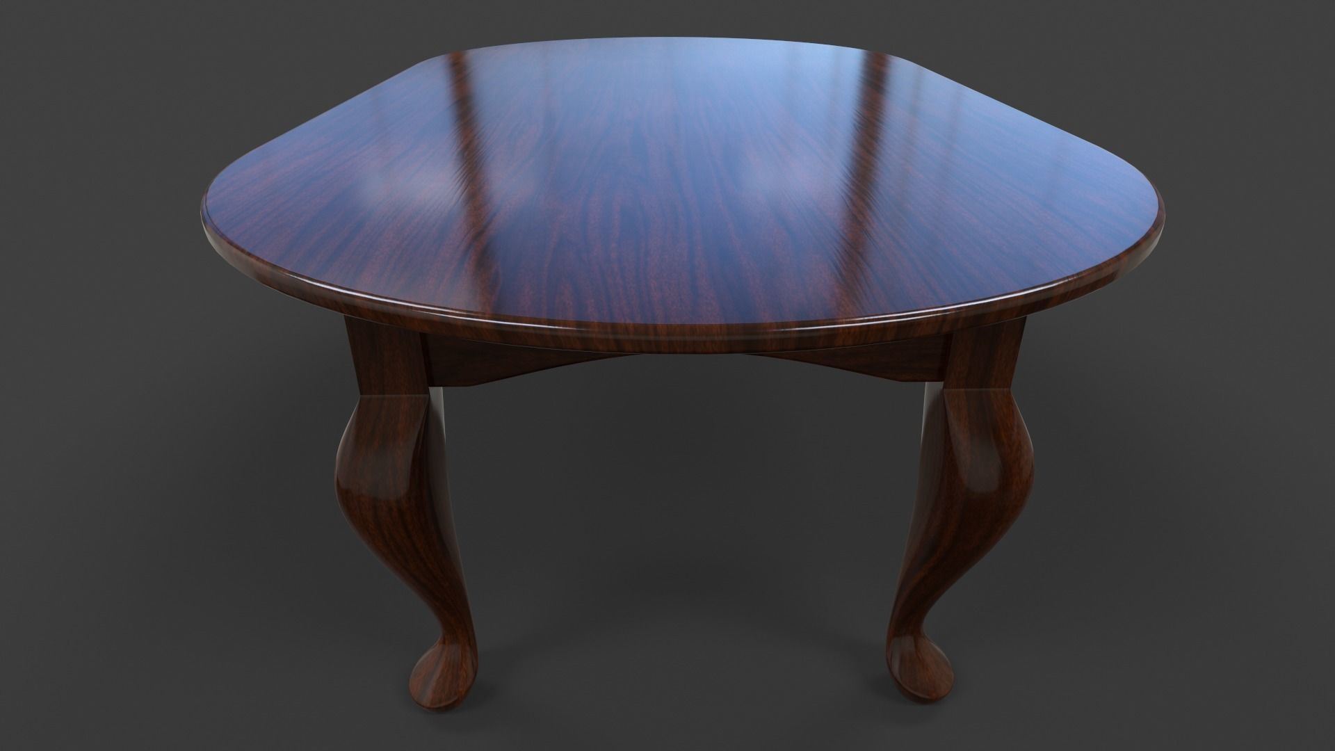Oval Cofee Table - High Poly 3D model_3