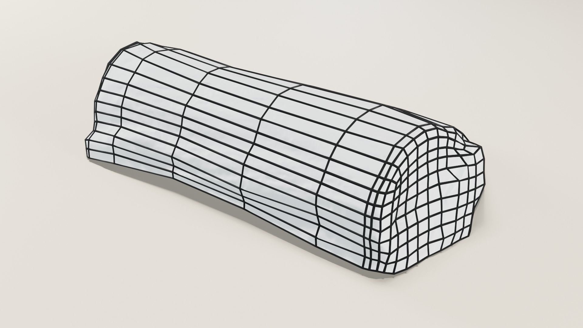 Game Ready Log tree stump pillow Low-poly 3D model_1