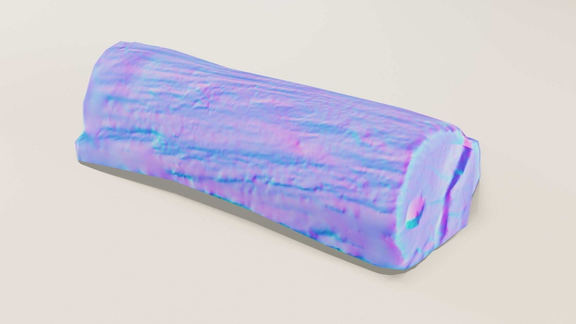 Game Ready Log tree stump pillow Low-poly 3D model_3