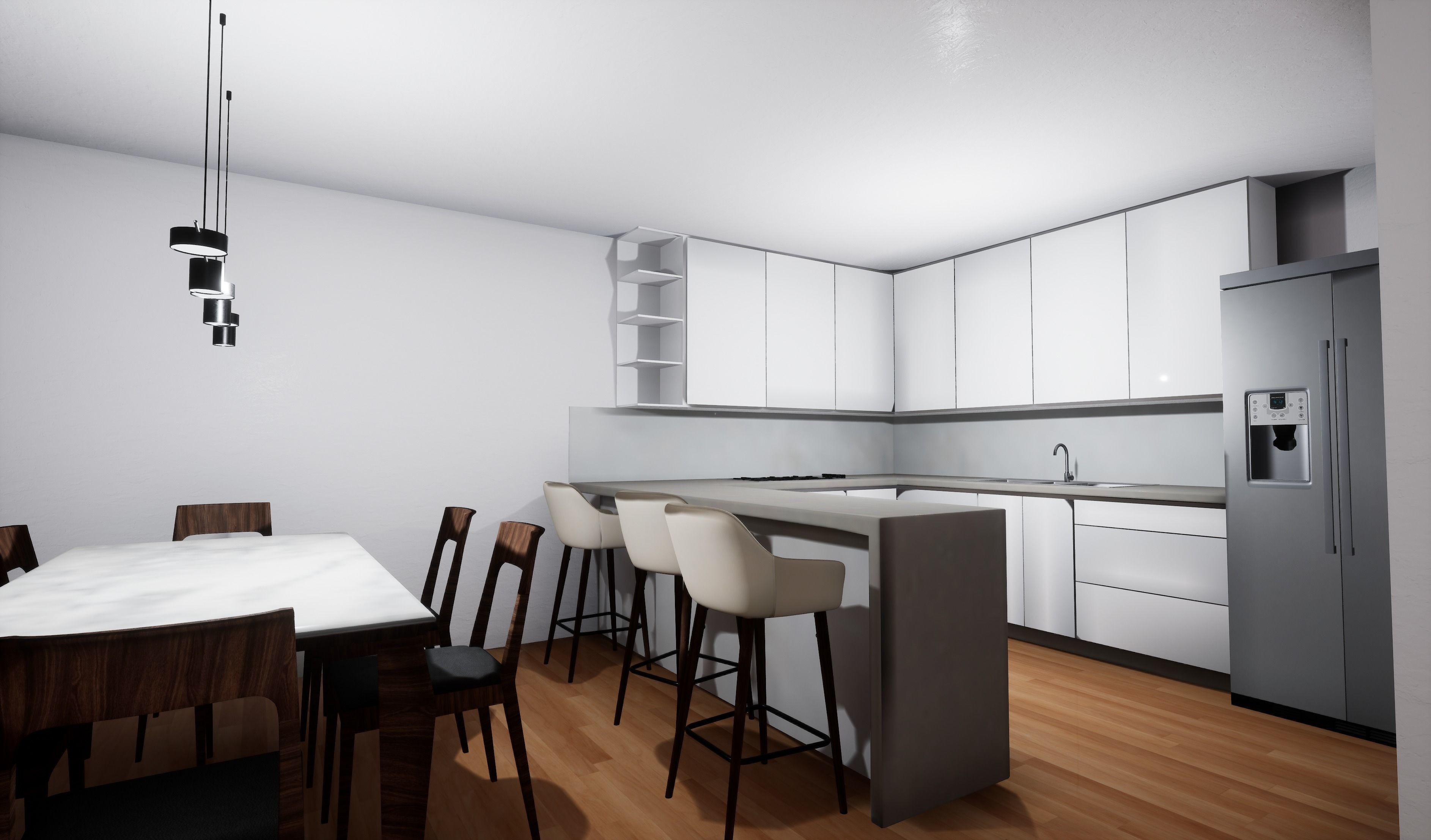 Ambiente Comedor y Sala 3D print model_1