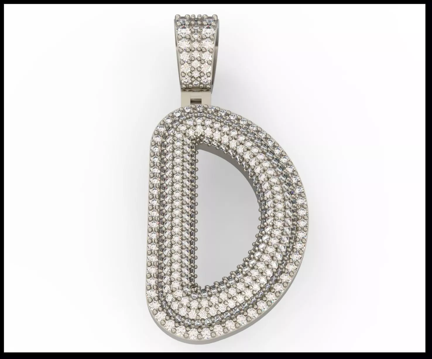 D BUBLLE FONT PENDANT 3D print model