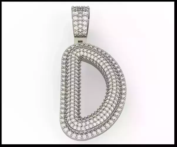 D BUBLLE FONT PENDANT 3D print model