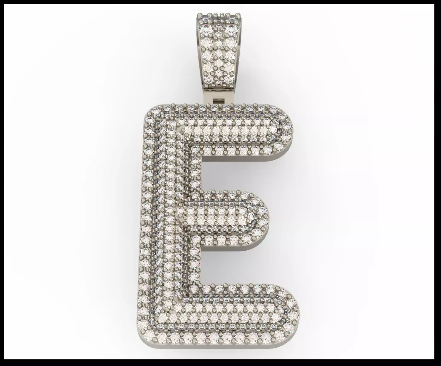E BUBLLE FONT PENDANT 3D print model