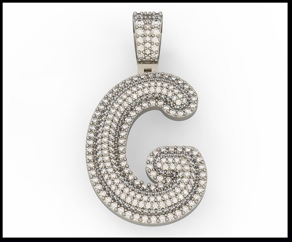 G BUBLLE FONT PENDANT 3D print model