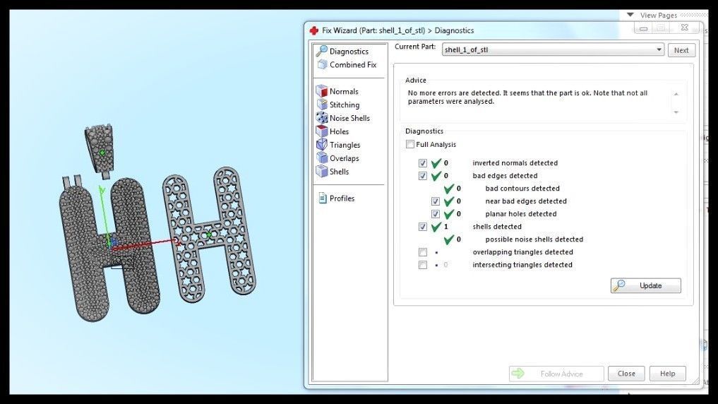 H BUBLLE FONT PENDANT 3D print model_10