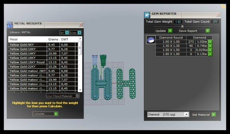 H BUBLLE FONT PENDANT 3D print model_11