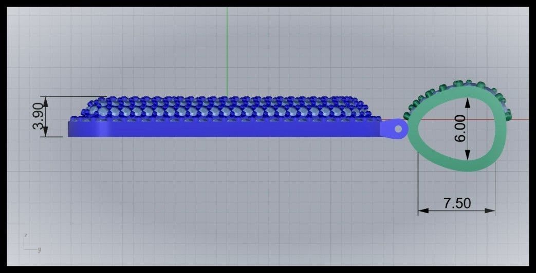 H BUBLLE FONT PENDANT 3D print model_9