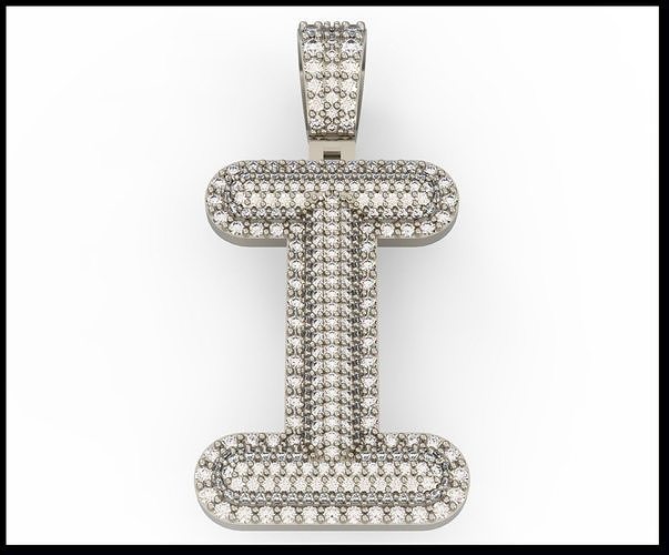 I BUBLLE FONT PENDANT 3D print model