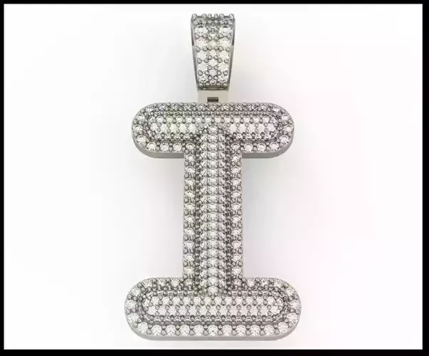 I BUBLLE FONT PENDANT 3D print model
