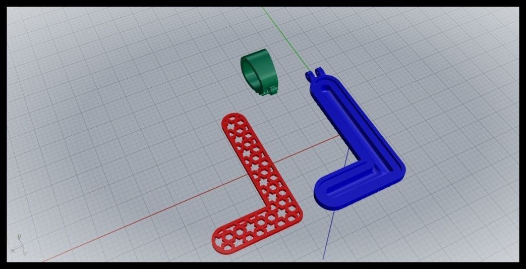 L BUBLLE FONT PENDANT 3D print model_7