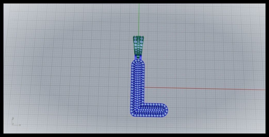 L BUBLLE FONT PENDANT 3D print model_5