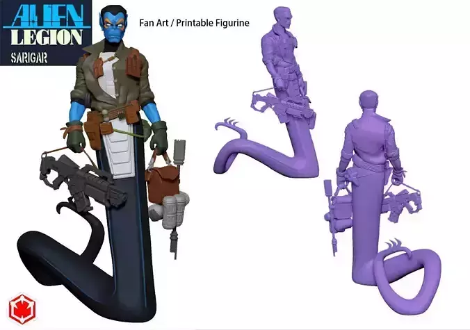 Alien legion Sarigar Figurine 3D print model