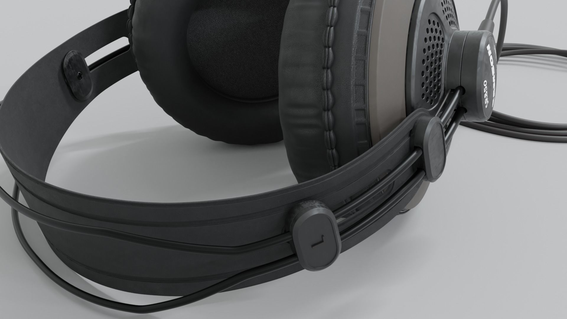 Studio Headphones Samson SR850 3D model_11