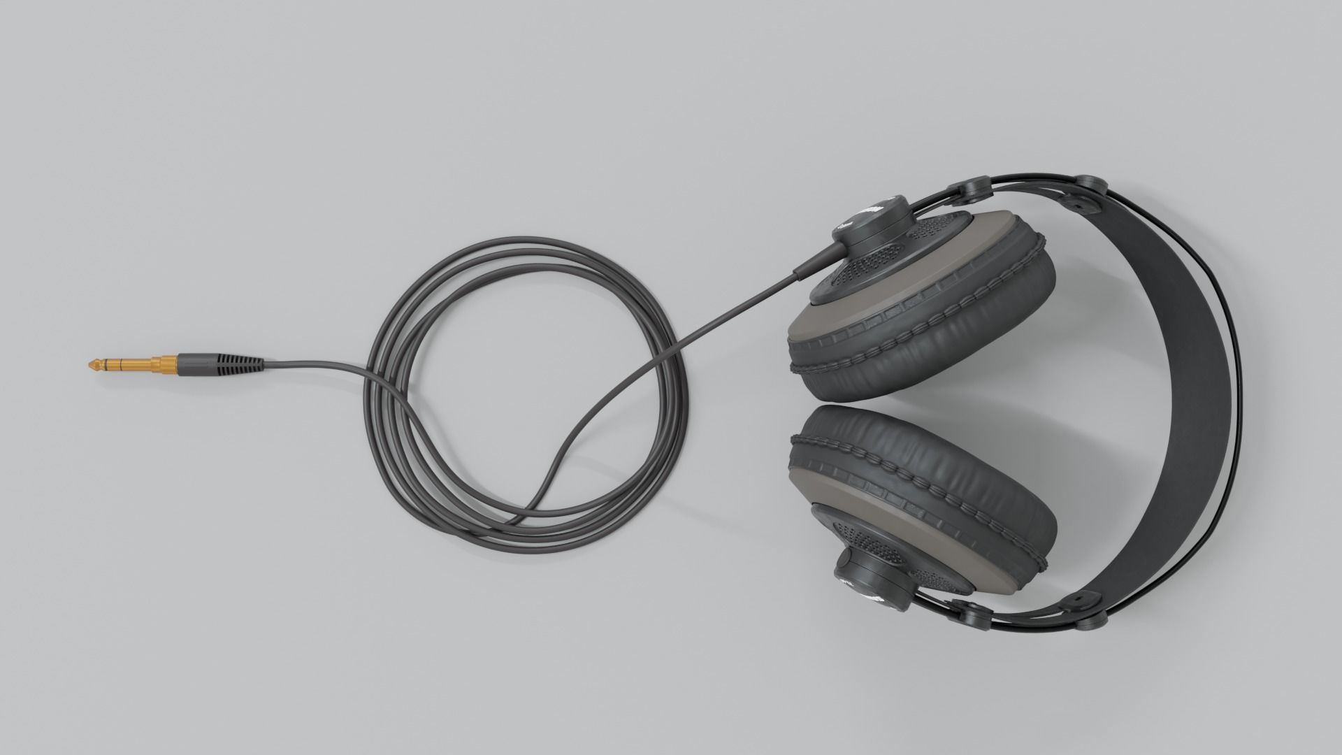 Studio Headphones Samson SR850 3D model_1