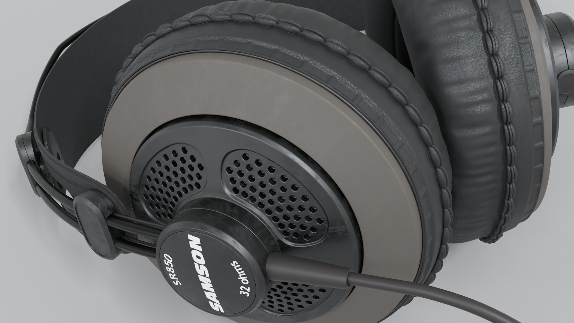 Studio Headphones Samson SR850 3D model_3