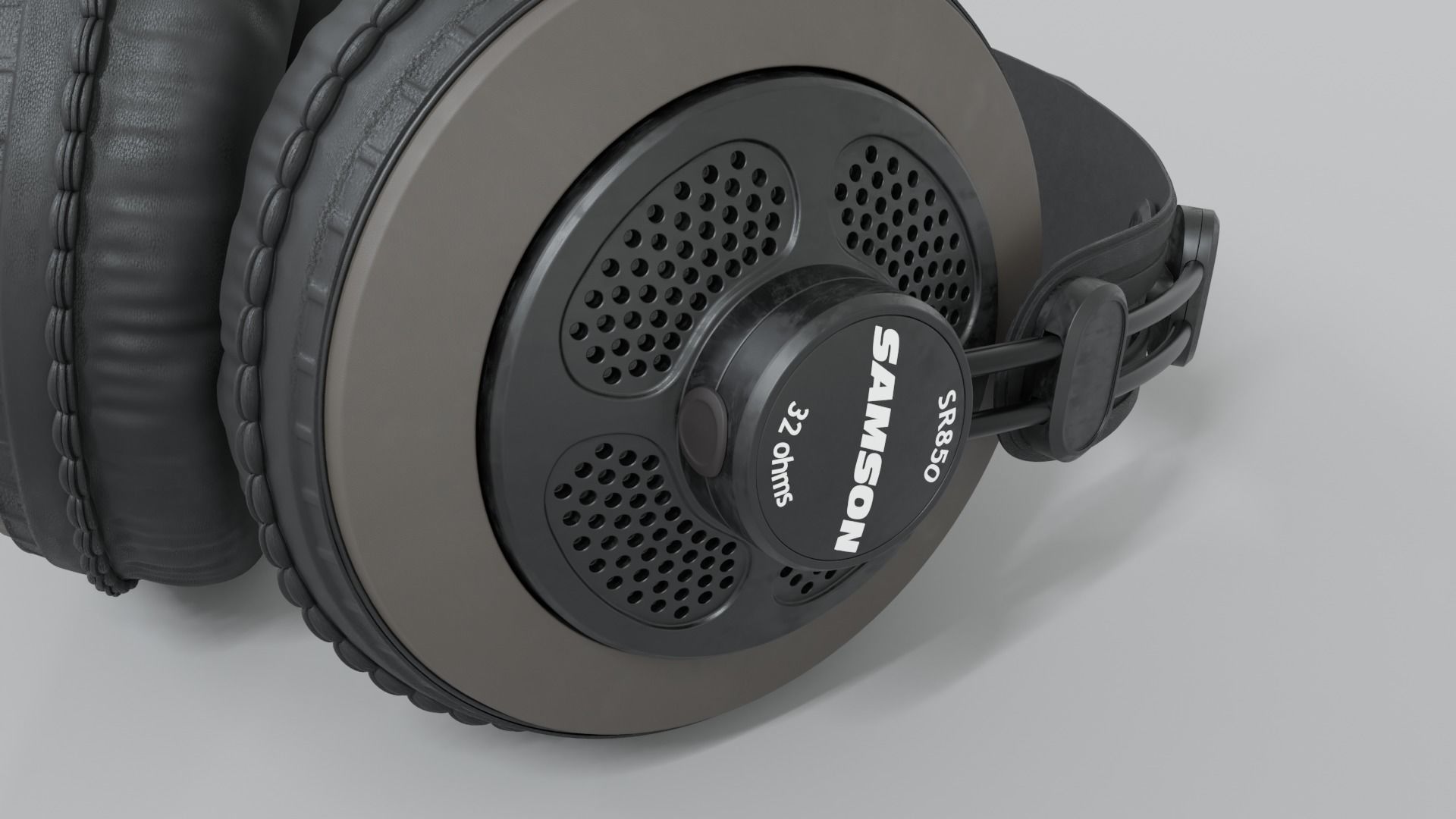 Studio Headphones Samson SR850 3D model_4