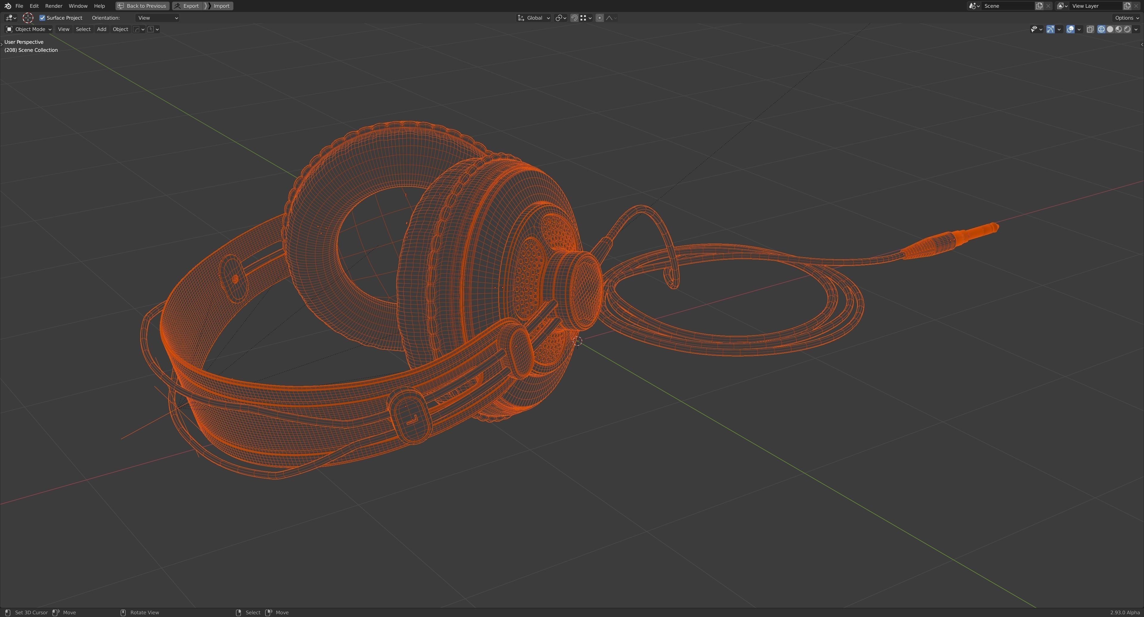 Studio Headphones Samson SR850 3D model_14