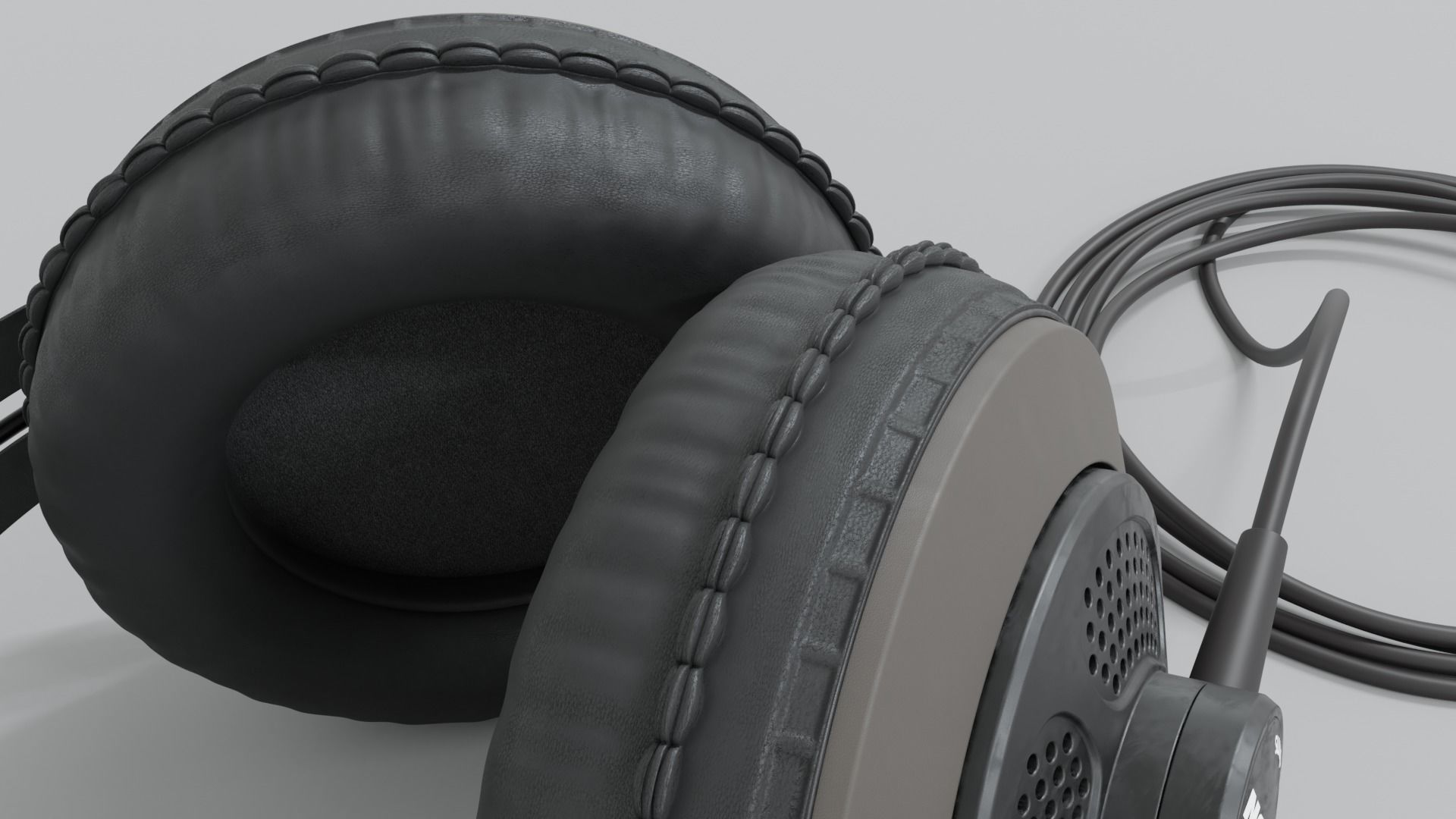 Studio Headphones Samson SR850 3D model_8