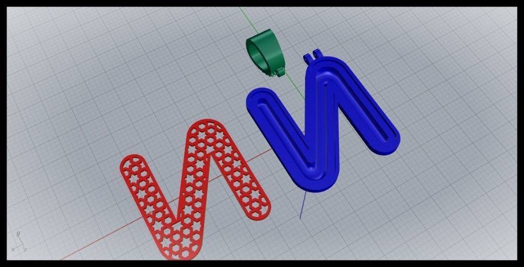 N BUBLLE FONT PENDANT 3D print model_7