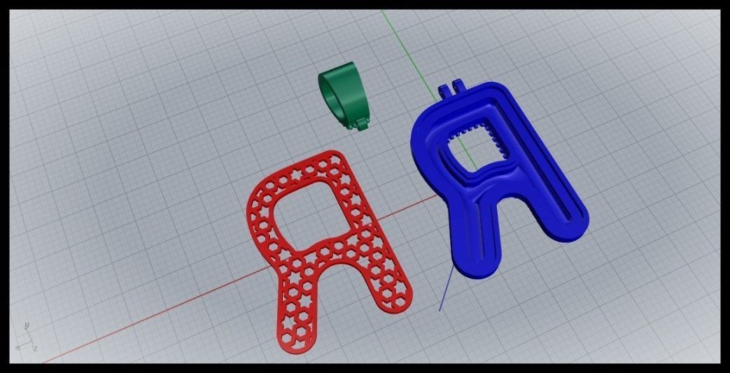 R BUBLLE FONT PENDANT 3D print model_11