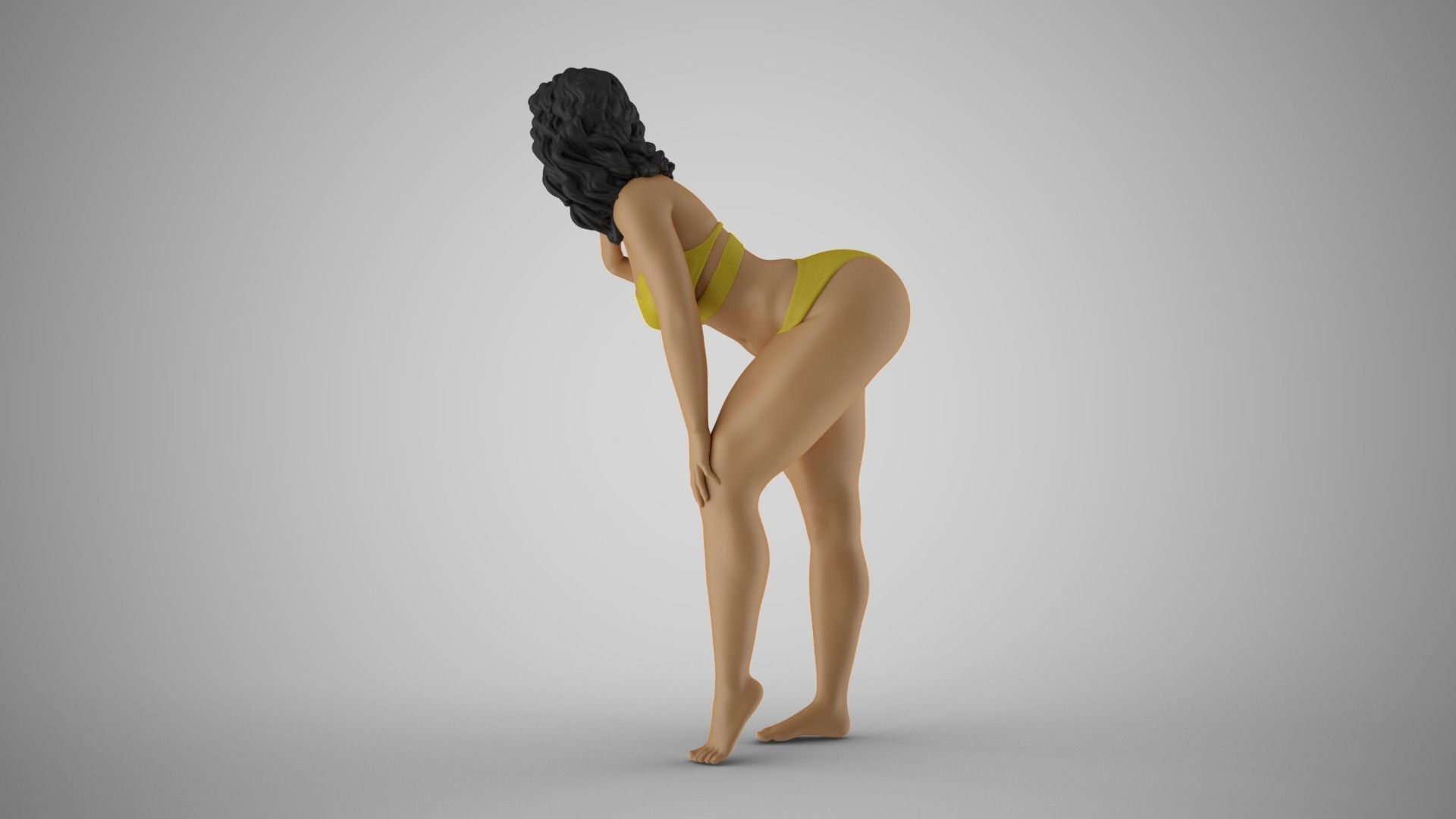 Loveliness 8 woman in bikini 3D print model_8