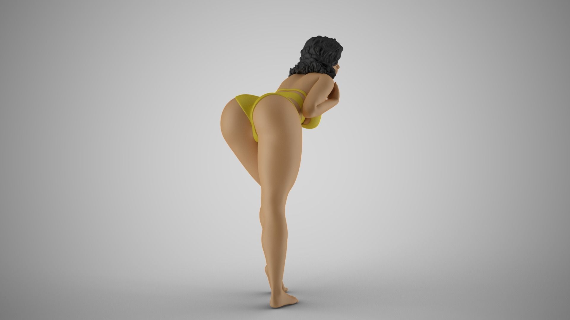 Loveliness 8 woman in bikini 3D print model_5
