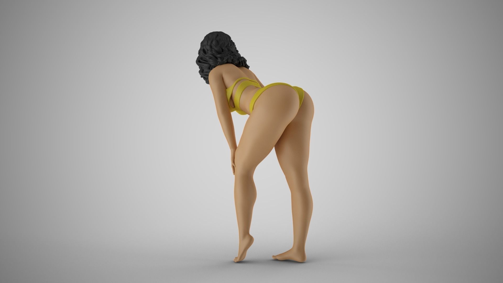 Loveliness 8 woman in bikini 3D print model_7