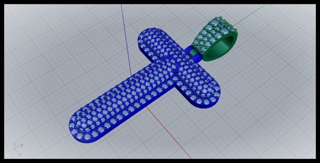 T BUBLLE FONT PENDANT 3D print model_4