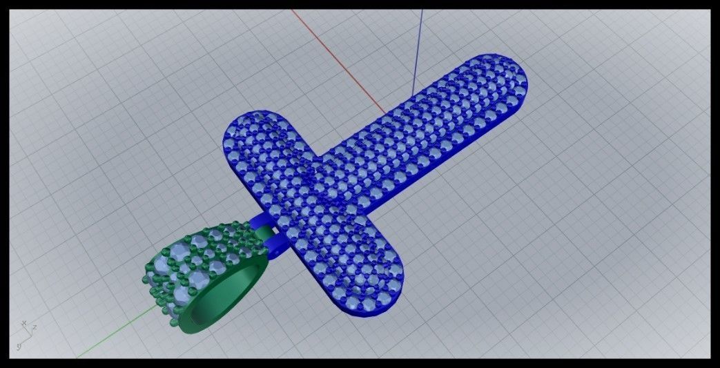 T BUBLLE FONT PENDANT 3D print model_2