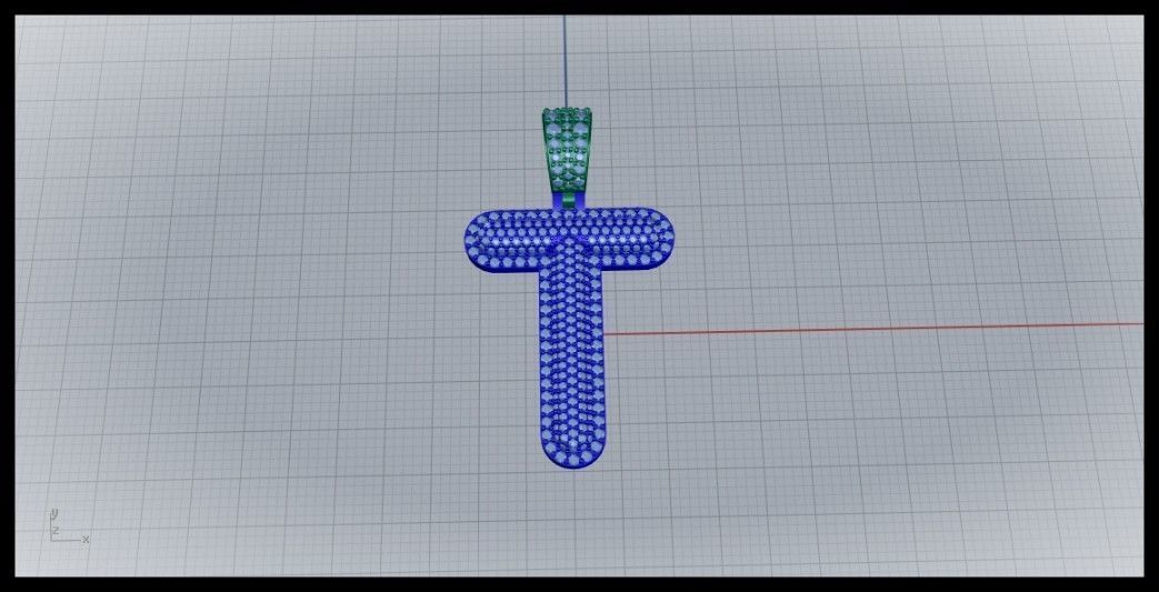 T BUBLLE FONT PENDANT 3D print model_5