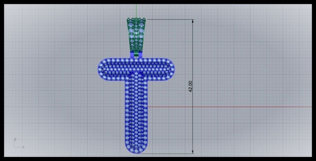 T BUBLLE FONT PENDANT 3D print model_6