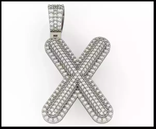 X BUBLLE FONT PENDANT