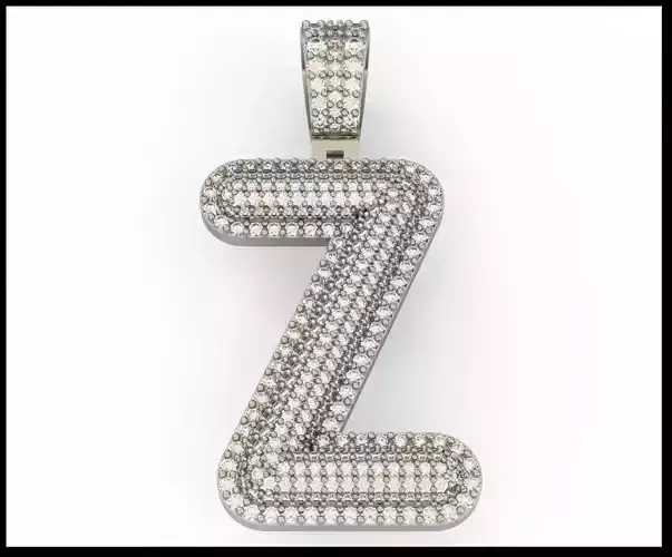 Z BUBLLE FONT PENDANT