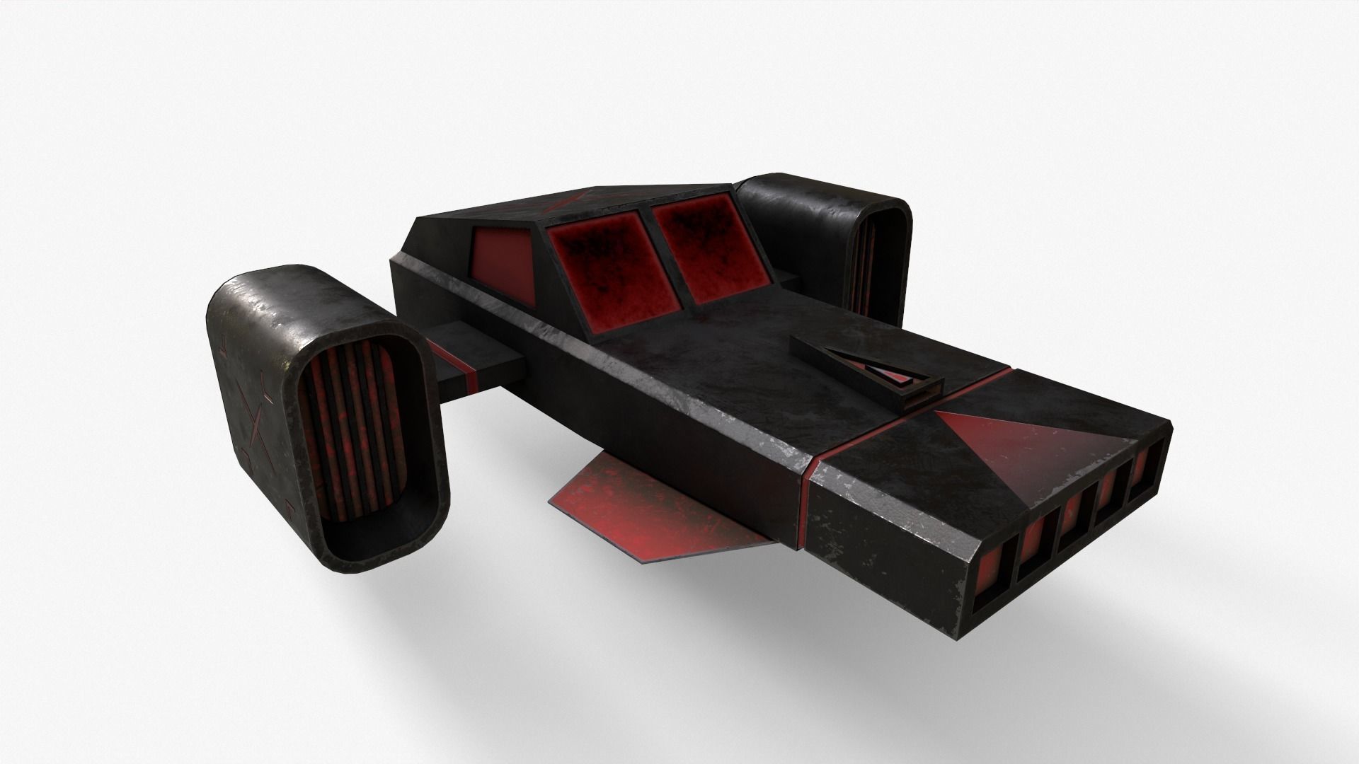 Sci-Fi Space Ship V3 Low-poly 3D model_3