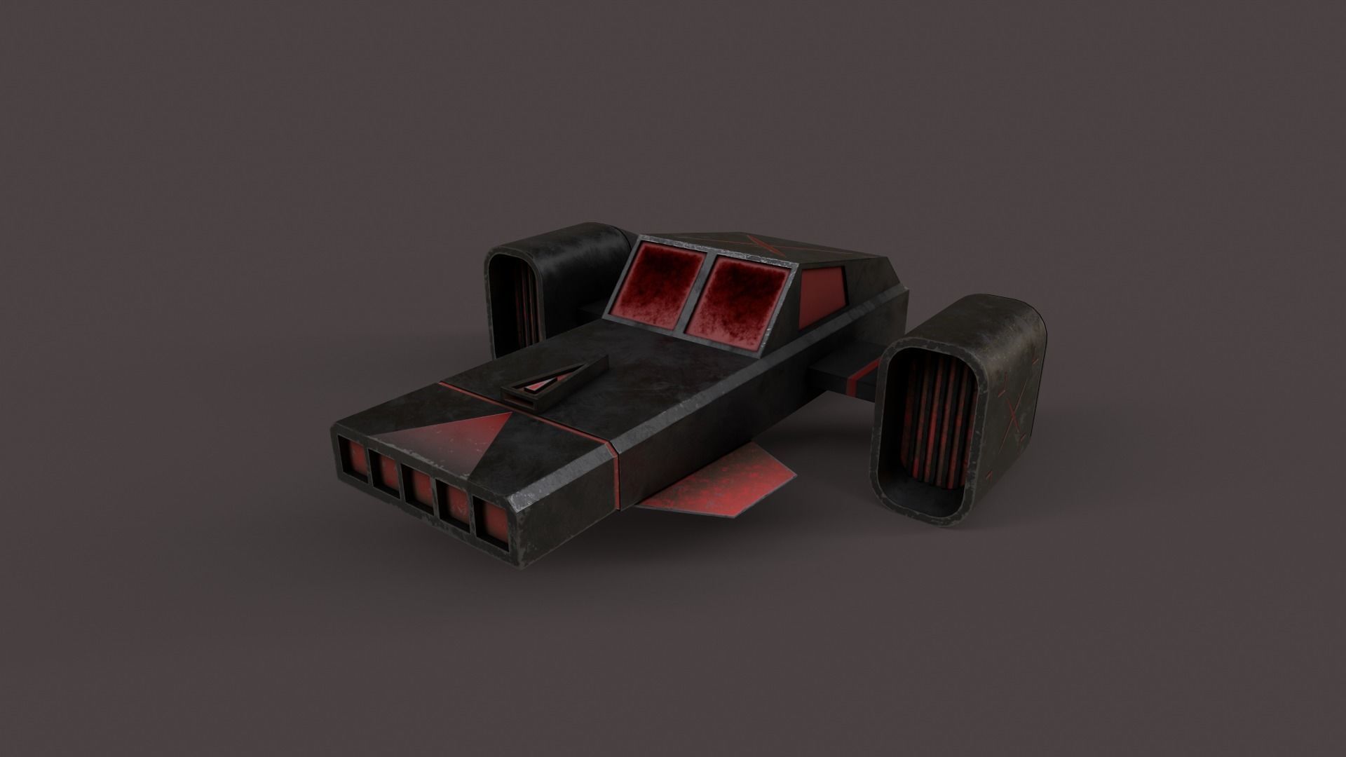 Sci-Fi Space Ship V3 Low-poly 3D model_2