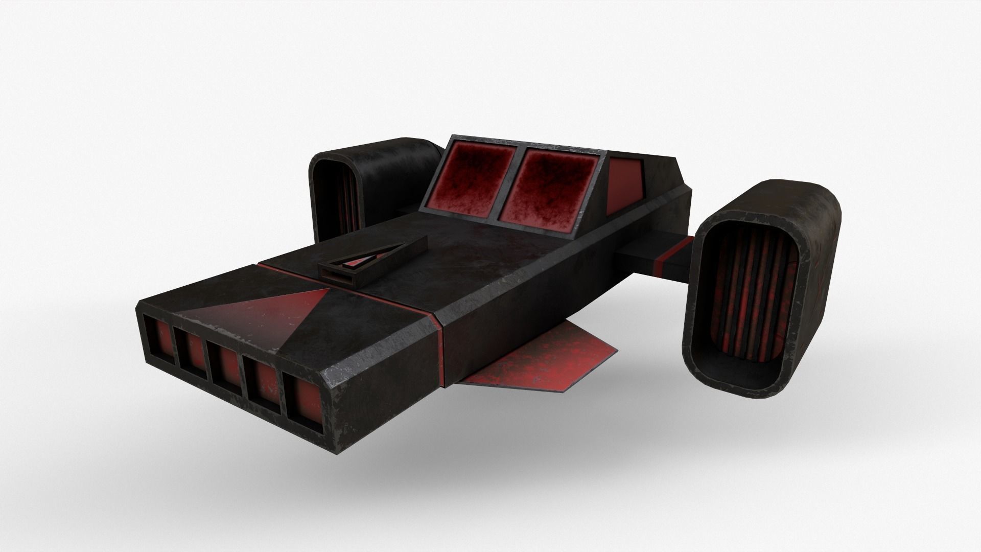 Sci-Fi Space Ship V3 Low-poly 3D model_9