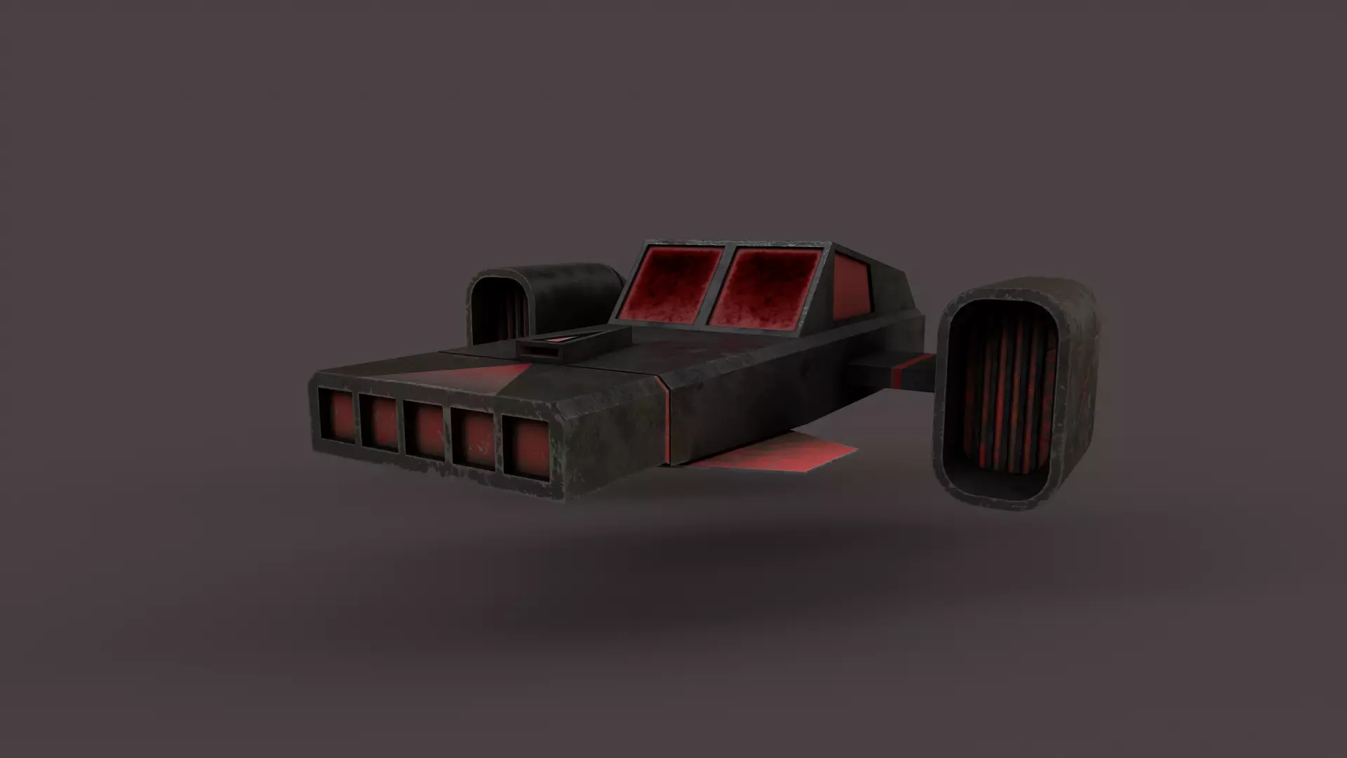 Sci-Fi Space Ship V3 Low-poly 3D model_0