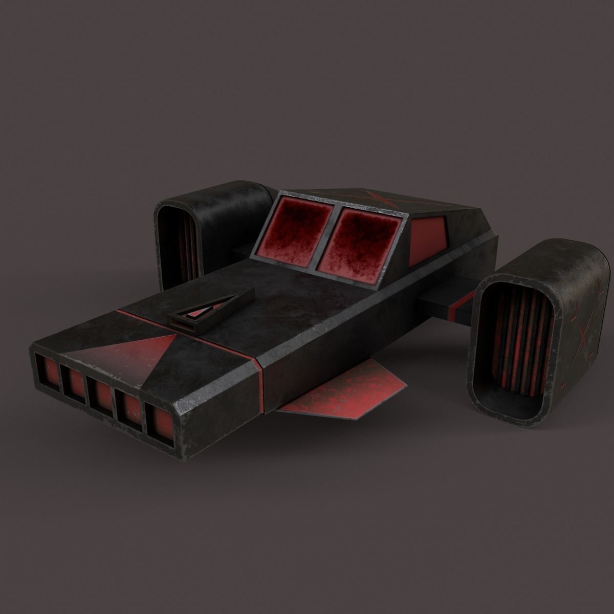 Sci-Fi Space Ship V3 Low-poly 3D model_4