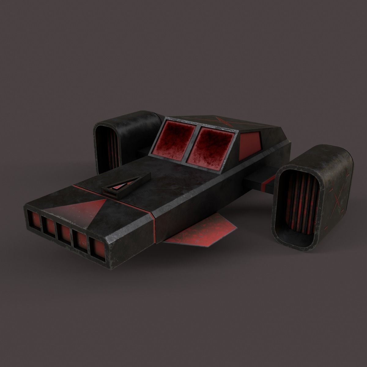 Sci-Fi Space Ship V3 Low-poly 3D model_6