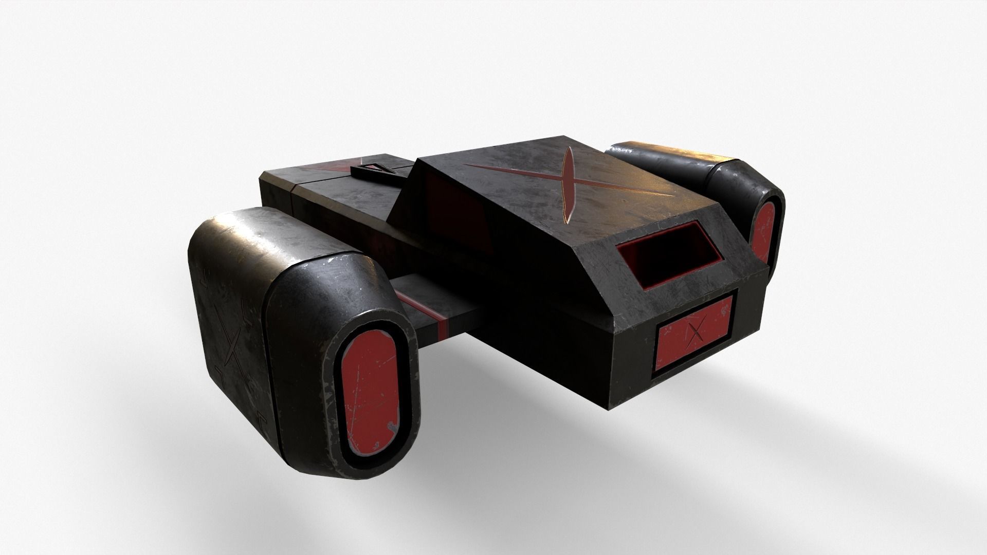 Sci-Fi Space Ship V3 Low-poly 3D model_5