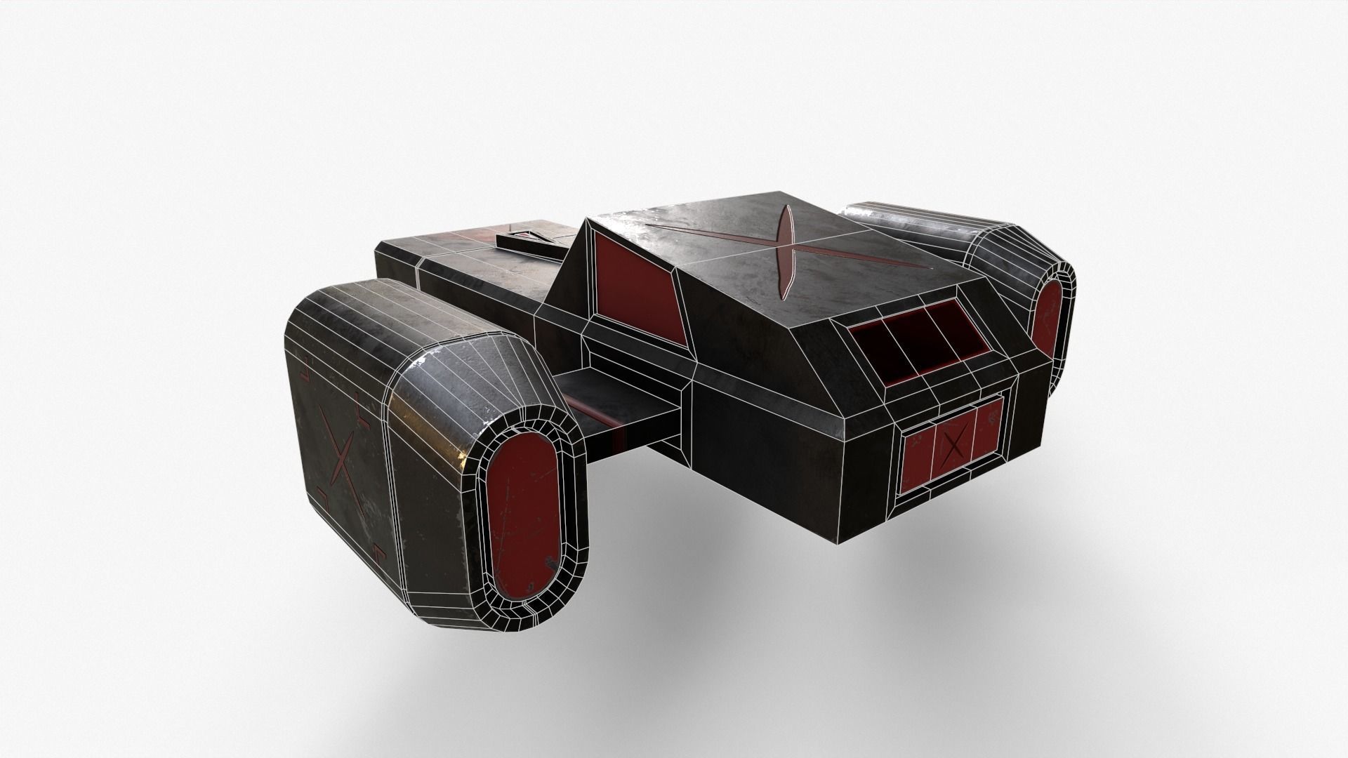 Sci-Fi Space Ship V3 Low-poly 3D model_16