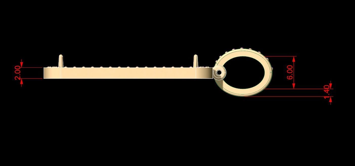 Frame Pendant 01 3D print model_7