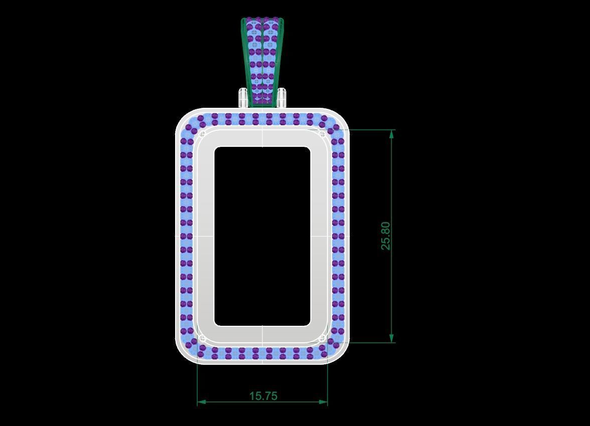 Frame Pendant 01 3D print model_6