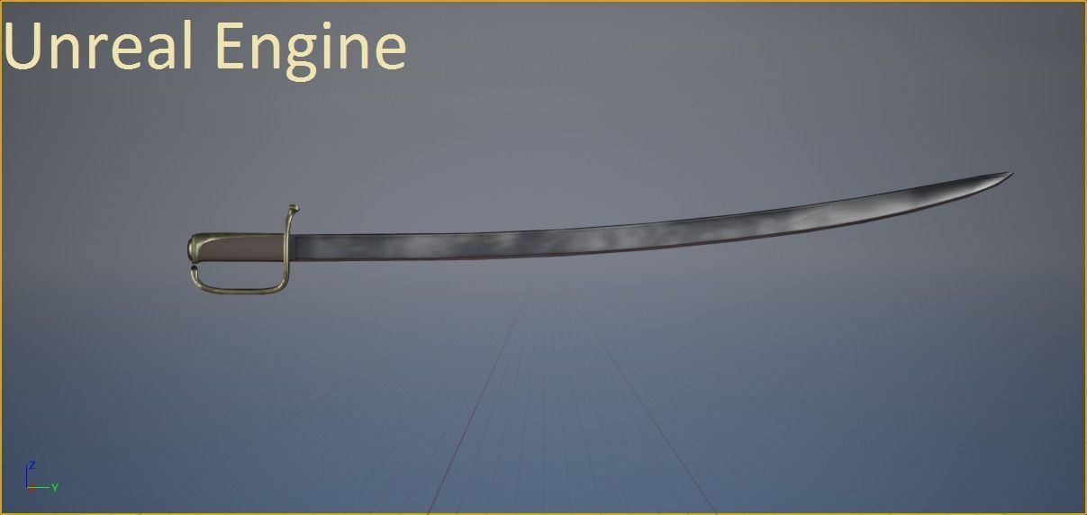 Sabel Free low-poly 3D model_4