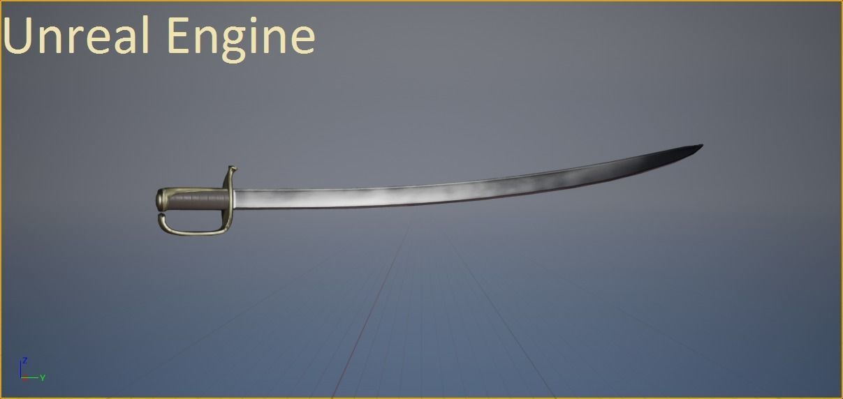 Sabel Free low-poly 3D model_3