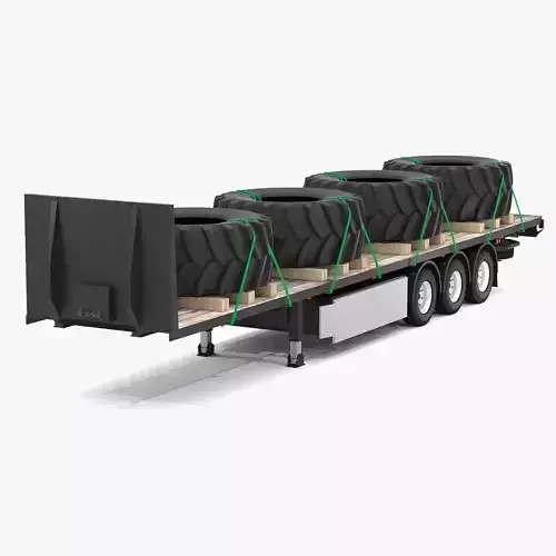 Flatbed trailer with Tyres