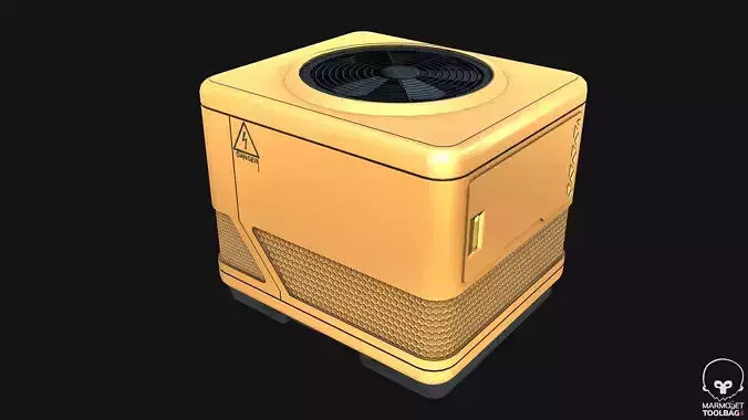 Sci-fi Air Condition Low-poly 3D model