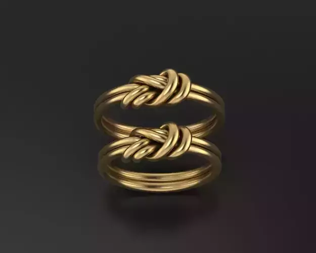 Wedding rings knot 